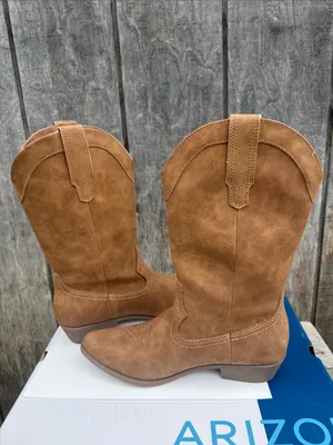 Arizona Maybrook Tan Brown Womans Western Cowboy Boots Size 7.5 Coatal Cowgirl thumbnail 9