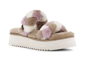 Koolaburra By Ugg | Womens Ya-Baby Slide Sandal Slippers Size 8 Faux Fur thumbnail 1