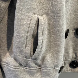 American Eagle Outfitters‎ XL Vintage Y2K Fleece Light Gray Peacoat thumbnail 6