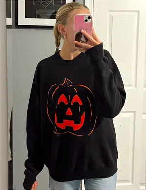 Vintage Pumpkin Crewneck Sweatshirt thumbnail 1
