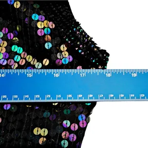 NITE Waves Samir Suni 100% Silk Sequin Cocktail Dress XL USA Formal VTG thumbnail 5