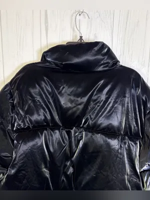 A NEW DAY NWT‎ Glossy Black Puffer Jacket, Large thumbnail 5