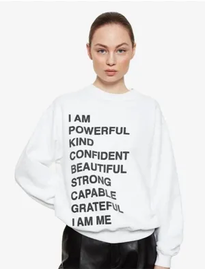 Anine Bing Empowerment Crewneck Sweatshirt thumbnail 1