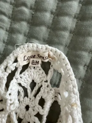 Crochet swim cover up White thumbnail 3