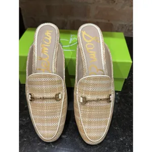 Sam Edelman Womens Linnie Bit Mule Beige Neutral Raffia Size 6.5 Equestrian thumbnail 4