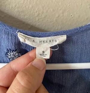 LA Hearts Blue Floral Crop Top thumbnail 3