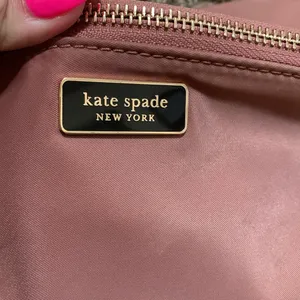 Kate Spade Dawn Nylon Pink Belt Bag Waist Fanny Pack rose color black gold trim thumbnail 2