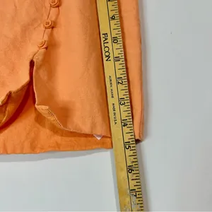 Blue Rain X Francesca’s Women’s Linen Blend Button Detail Mini Skirt Orange Med thumbnail 6
