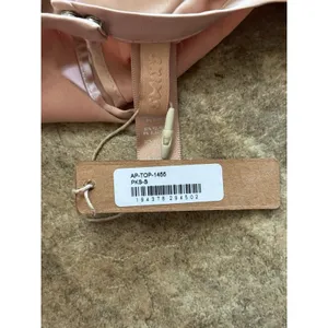 Skims Woven Shine Stretch Satin Crop Top Pink Sand Size Small thumbnail 10