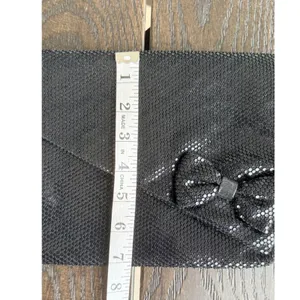 Vintage 80s 90s Black Metal Mesh Bow Evening Bag Shoulder Purse thumbnail 7