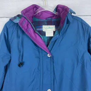 Vtg LL Bean 90s Jacket Womens Large Parka Coat‎ Fleece Lined Ski Outdoors Winter thumbnail 2