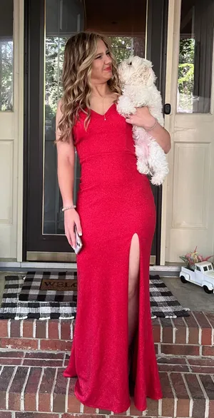 Prom dress Red Size 4 thumbnail 2
