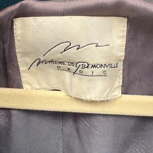Vintage Myrene de Premonville Paris Vintage Teal Blue Structured Blazer Jacket thumbnail 7