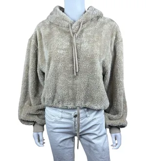 Beach Riot Shayla Teddy Crop Sweatshirt Top thumbnail 5