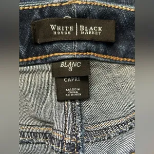 White House Black Market Women's Dark Blue Capri Jeans SZ 8 thumbnail 10
