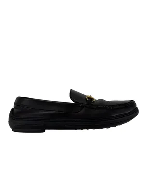 Gucci Horsebit Driving Loafers Black Leather Fits Mens US 8 Womens 9.5 thumbnail 2