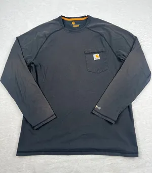 Carhartt Force Delmont Long Sleeve T-Shirt Black Men’s Large Relaxed Fit 100393 thumbnail 1