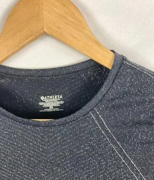 Athleta Black Silver Metallic Glitter Flurry Shine Base Layer Top Size XS thumbnail 6