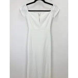 NEW Lulus Loveliest Aura White Off-the-Shoulder Mermaid Maxi Dress Wedding XS thumbnail 6