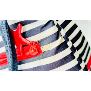 Tupperware top handle sack Hamptons Nautical Seashore Insulated Lunch Bag thumbnail 9