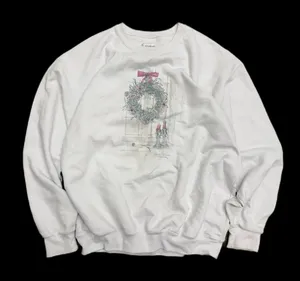 Vintage Northern Reflections Treasures Floral Christmas Wreath Crewneck Large thumbnail 1