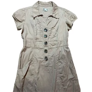 Robbie Bee Khaki Utility denim dress sz 10P‎ thumbnail 4