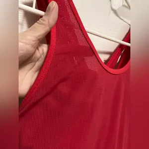 Fabletics Faye Red Strappy High Impact Sports Bra thumbnail 4
