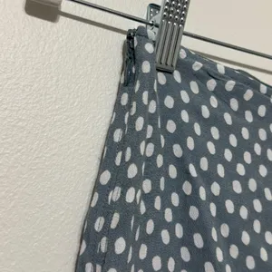 Abercrombie & Fitch Midi Skirt Size XS Polka Dot Cinched Blue White Fall thumbnail 7