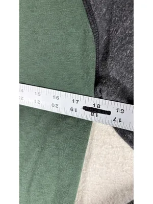 American Eagle Eagle Logo Raglan Long Sleeve T Shirt Green Gray Women’s M thumbnail 5