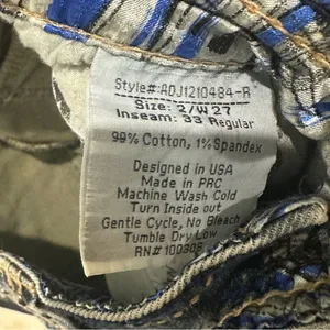 Adiktd Bootcut Jeans‎ Womens Mid Rise Embellished Stretch Blue Denim 2 / W27 thumbnail 8