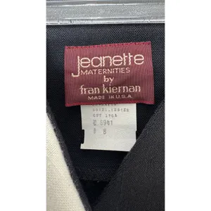 1990s Jeanette Maternities Black Minimalist Swing Dress Medium to Large thumbnail 11