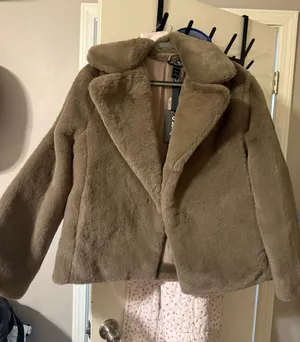 Fur Coat Tan Size L thumbnail 1