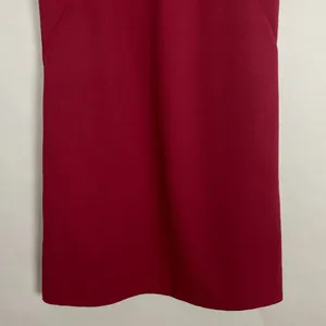 Vintage Handmade Dress‎ Sheath Red Burgundy Short Sleeves Crepe Women Classic thumbnail 4