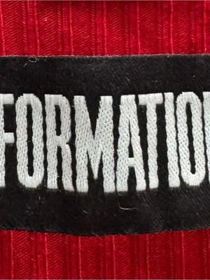 Reformation Carla red ribbed Sleeveless Square-Neck Tank Top, size S Made in USA thumbnail 4