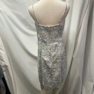 Abercrombie & Fitch Corset Lined Linen Blend Sheath Mini Dress Women Medium Tall thumbnail 6