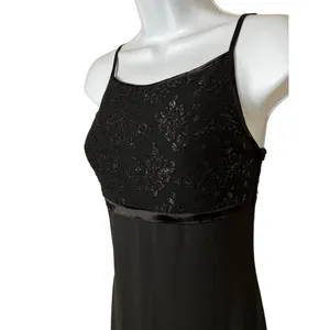 I.N. San Francisco Womens Size S Black‎ Vintage Maxi Gown thumbnail 5
