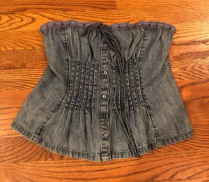 Denim Free People Tube Top thumbnail 5