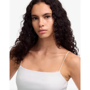 Madewell Squareneck Tank Top Spaghetti Straps Slim Stretch White Large NWT thumbnail 4