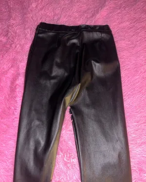 These Three Boutique Zipper Hem Faux Leather Pants - Black thumbnail 2