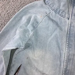 Oversized Denim Cargo Parka Jacket M Gorpcore Utility Field Coat Blue Light Wash Size M thumbnail 5
