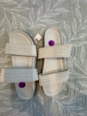 Nautica Women's Cream Woven Double-Strap Slide Sandals thumbnail 3