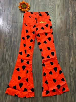Unique Vintage NWT SMAK PARLOUR The Flintstones Bell Bottoms MEDIUM thumbnail 4