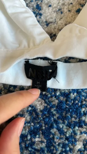 NBD Ibiza Top in White & Silver Medium thumbnail 8