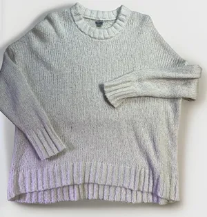 Aerie Cream Chunky Knit Sweater OS Sm Wool Blend Cozy Cottagecore D44 thumbnail 1