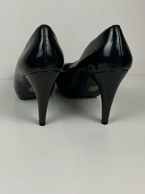 Black Patent High Heel Pumps Size 8 Dress Shoes Me Too 4 inch heel thumbnail 7