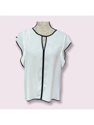NWT Newport white blouse Sz M Tommy Hilfiger thumbnail 2