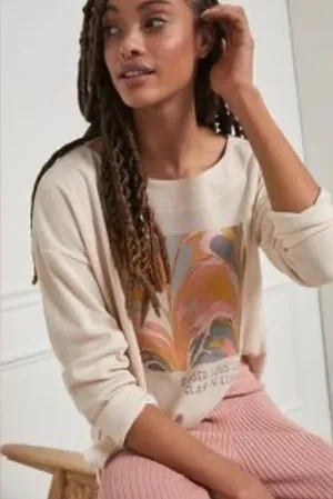 Anthropologie abstract thermal long sleeve top thumbnail 1