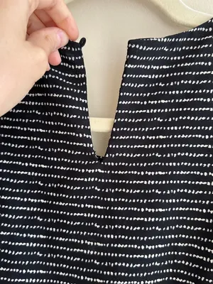 THML Floral Embroidered Black and White Mini Shift Dress, Size Small thumbnail 14
