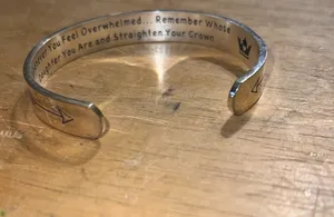 Remember Whose Daughter You Are and Straighten Your Crown Cuff Bracelet thumbnail 2