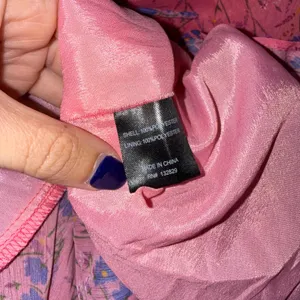 Majorelle Elaine Floral Midi Dress Women Size M Pink Excellent Ruched Ruffle Hem thumbnail 4